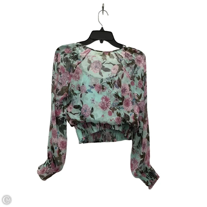 Top Long Sleeve Designer By Diane Von Furstenberg In Floral Print, Size: S