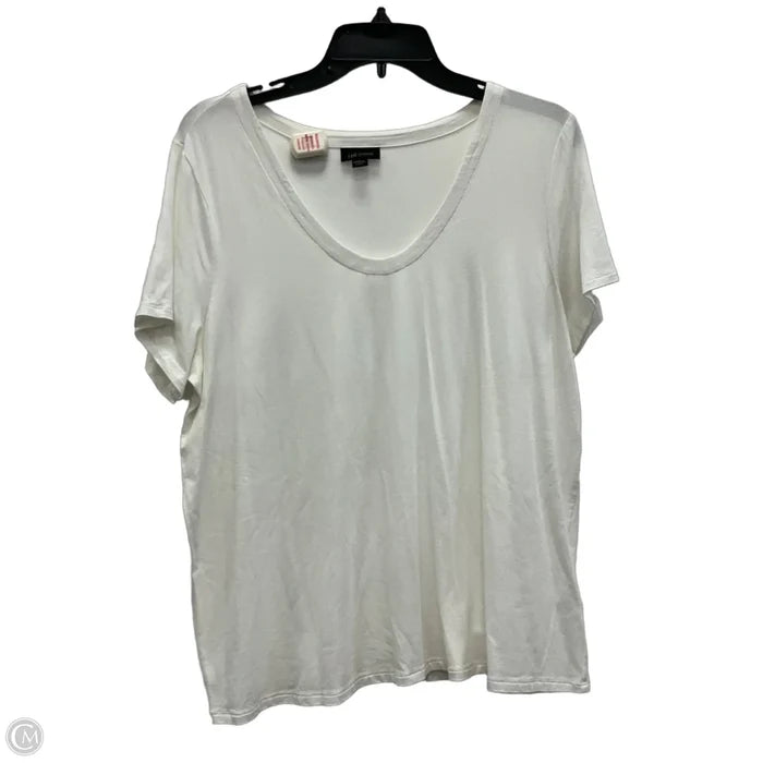 Top Short Sleeve Basic By J. Jill In White, Size: Lp