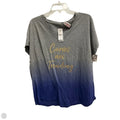 Top Short Sleeve Basic By Lane Bryant In Grey, Size: 1x