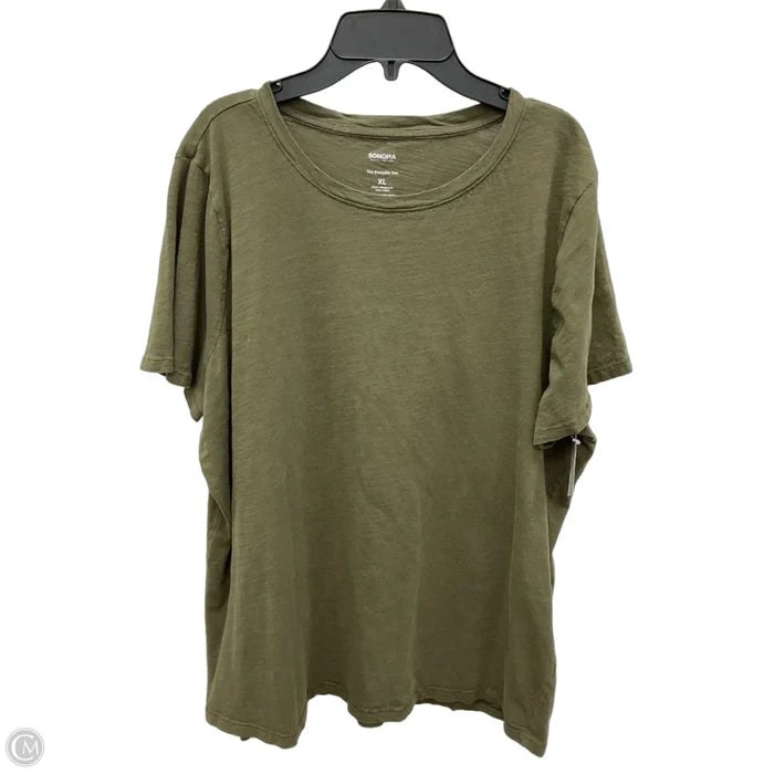 Top Short Sleeve Basic By Sonoma In Green, Size: Xl