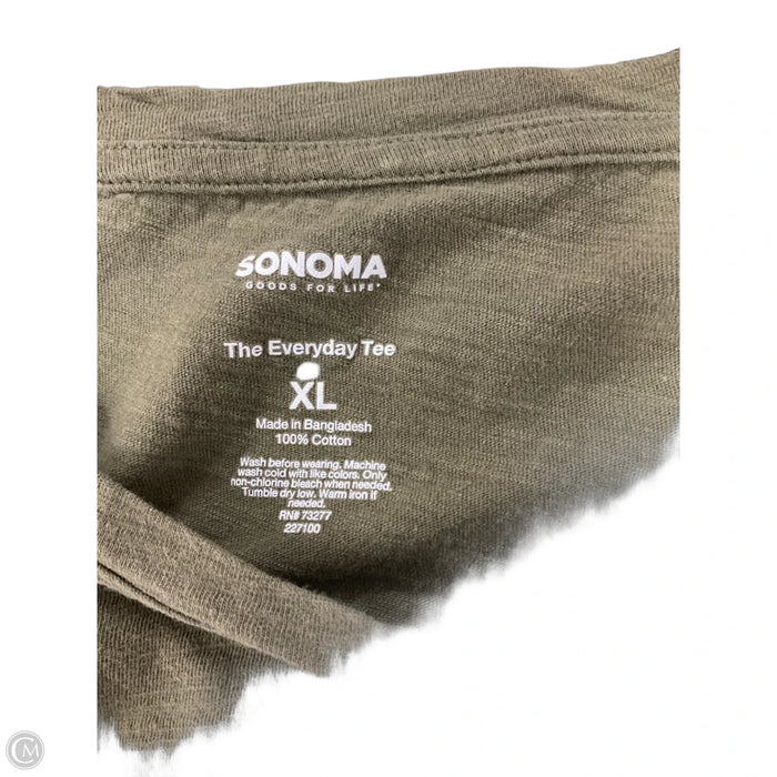 Top Short Sleeve Basic By Sonoma In Green, Size: Xl