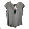 Top Short Sleeve By Adrianna Papell In Grey, Size: S