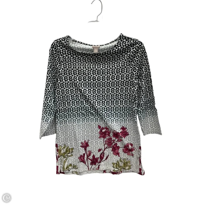 Top Short Sleeve By Chicos In Black & Red, Size: S
