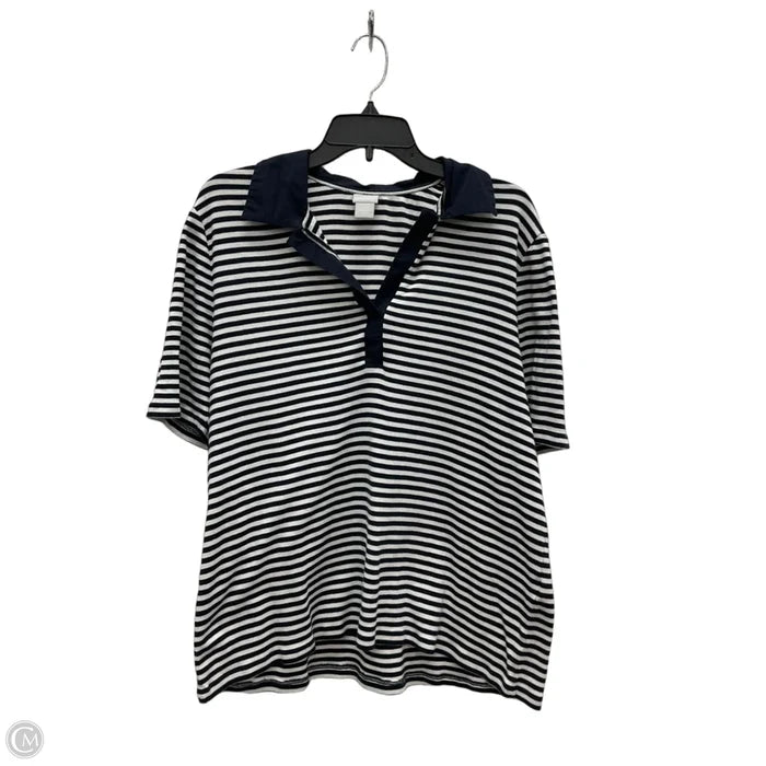 Top Short Sleeve By Chicos In Striped Pattern, Size: 4x