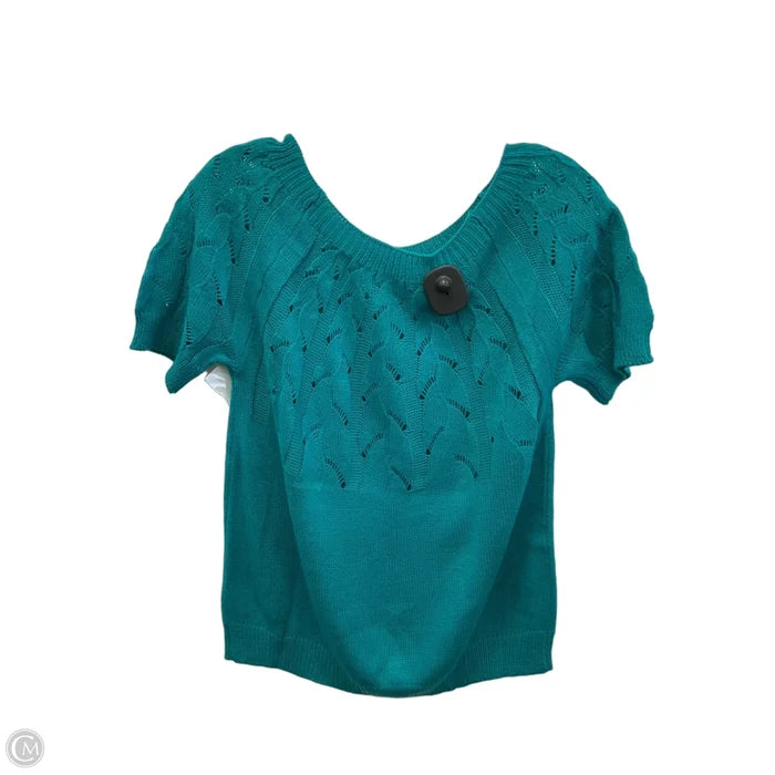 Top Short Sleeve By Cmf In Teal, Size: S