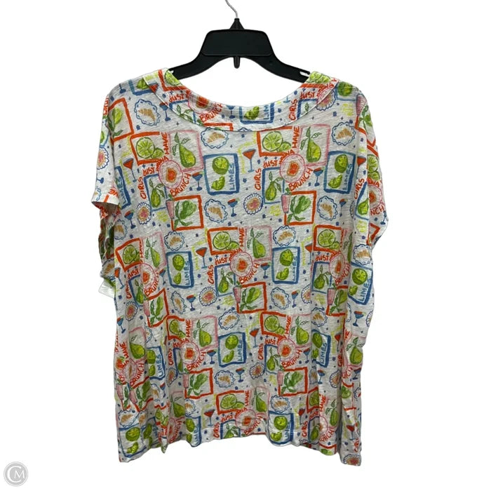 Top Short Sleeve By Cynthia Rowley In White, Size: 3x
