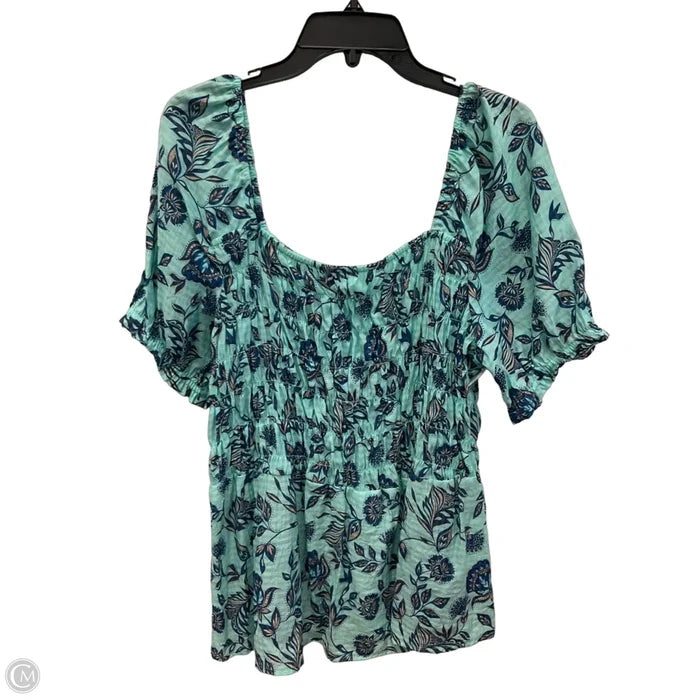Top Short Sleeve By Lane Bryant In Teal, Size: Xl