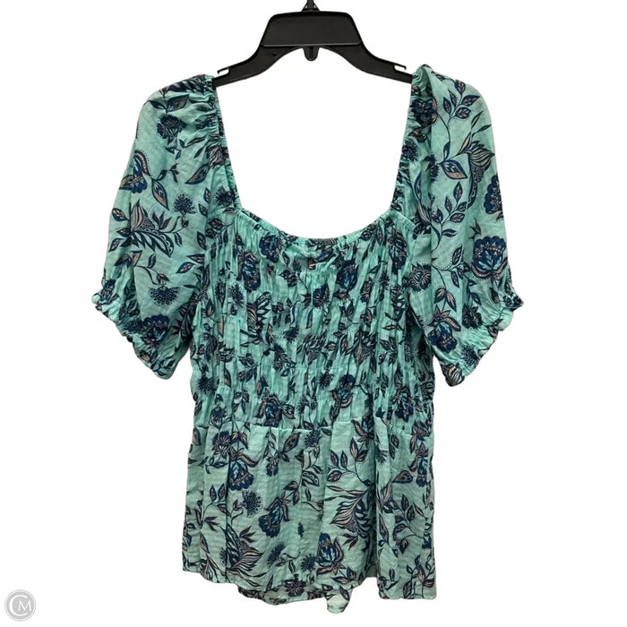 Top Short Sleeve By Lane Bryant In Teal, Size: Xl