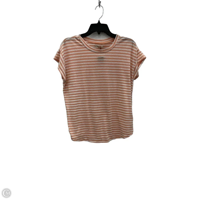 Top Short Sleeve By Madewell In Striped Pattern, Size: M