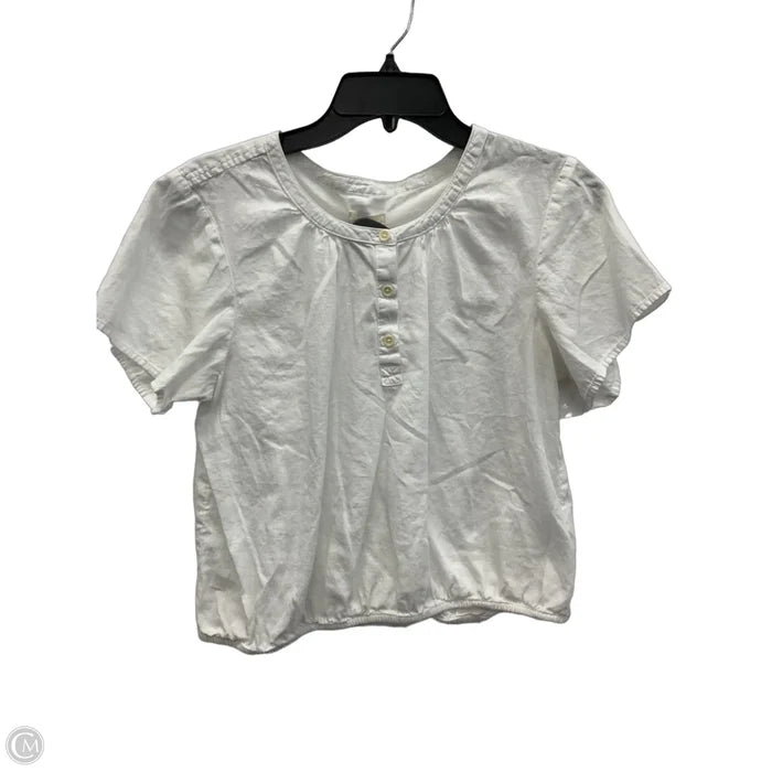 Top Short Sleeve By Pact In White, Size: S