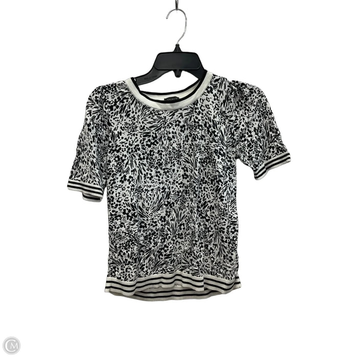 Top Short Sleeve By Talbots In Black & White, Size: S