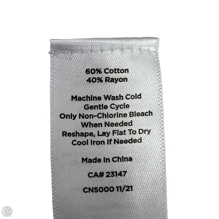 Top Short Sleeve By Talbots In Black & White, Size: S