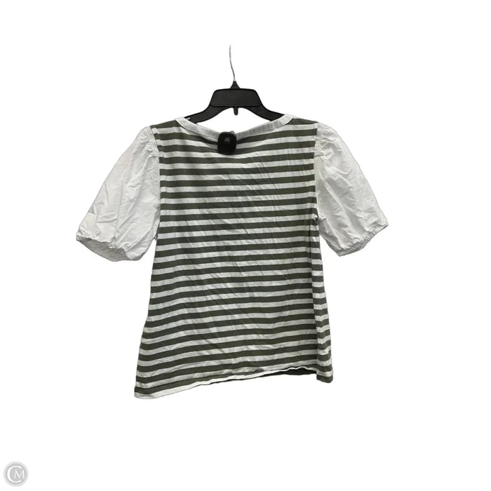 Top Short Sleeve By Talbots In Striped Pattern, Size: L