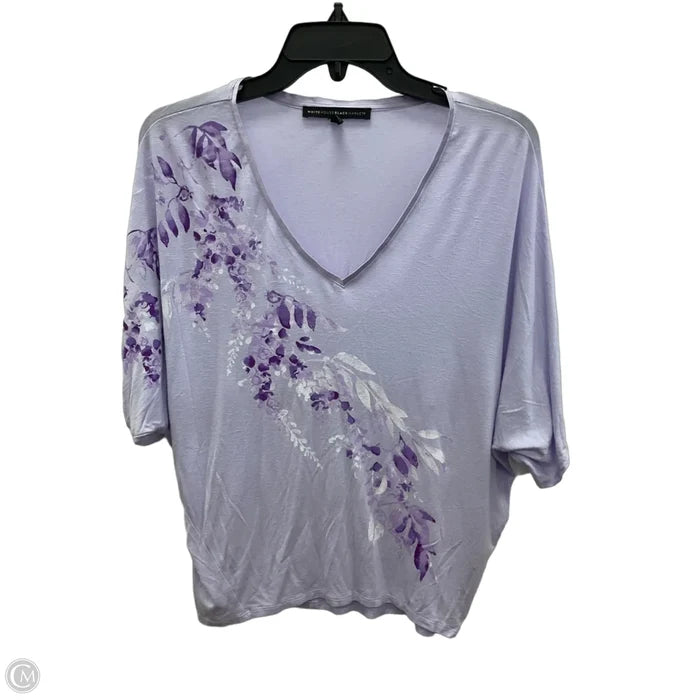Top Short Sleeve By White House Black Market In Purple, Size: S