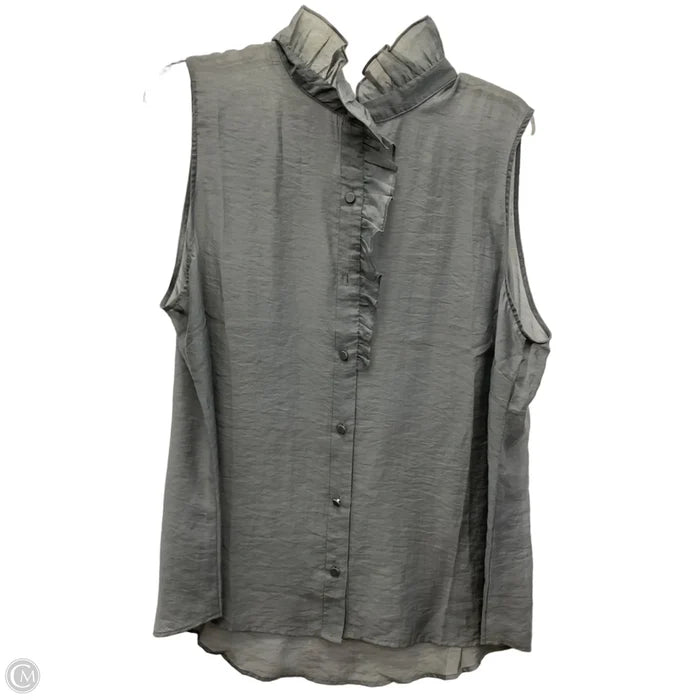 Top Sleeveless By Cabi In Grey, Size: Xl