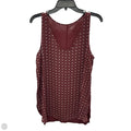 Top Sleeveless By Loft In Maroon, Size: L