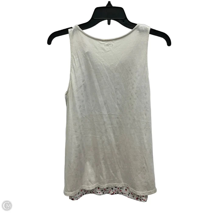 Top Sleeveless By Loft In White, Size: S