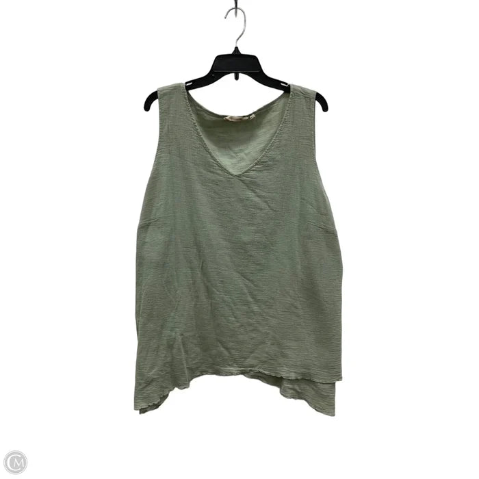 Top Sleeveless By Soft Surroundings In Green, Size: 2x