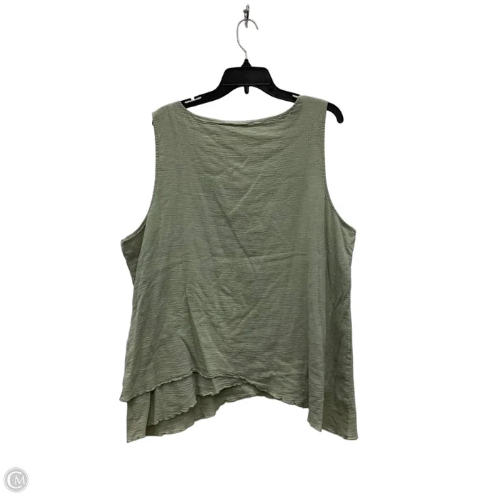 Top Sleeveless By Soft Surroundings In Green, Size: 2x