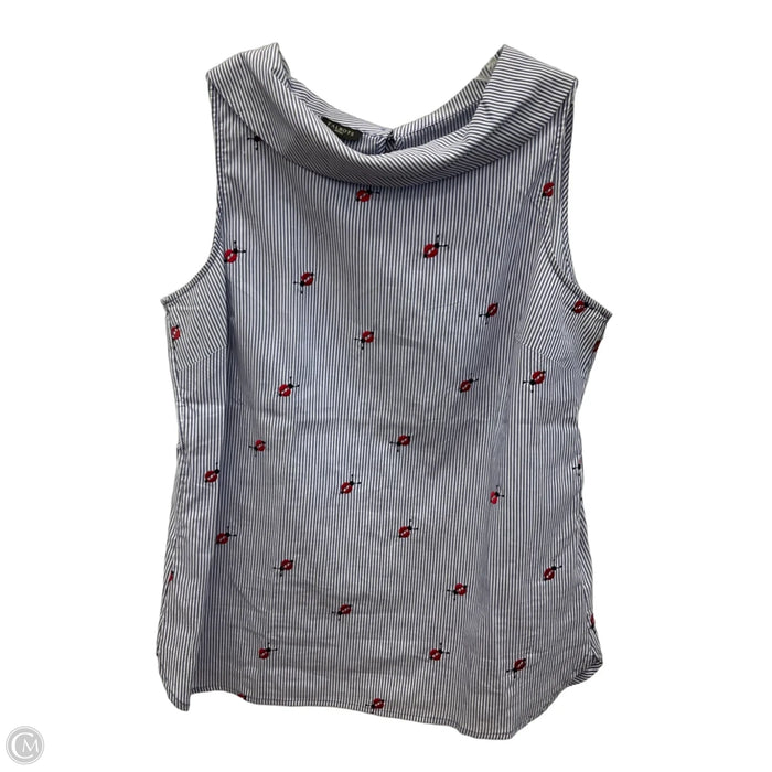 Top Sleeveless By Talbots In Striped Pattern, Size: Mp