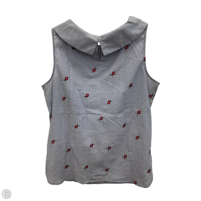 Top Sleeveless By Talbots In Striped Pattern, Size: Mp