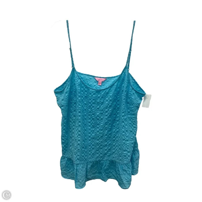 Top Sleeveless Designer By Lilly Pulitzer In Blue, Size: Xl
