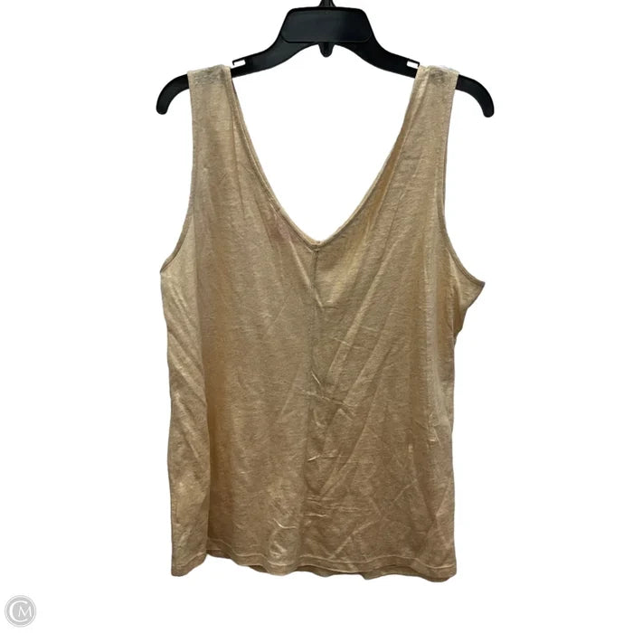 Top Sleeveless Designer By Lilly Pulitzer In Gold, Size: Xl