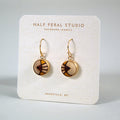 Tri Yellow Rays Dangle Earrings