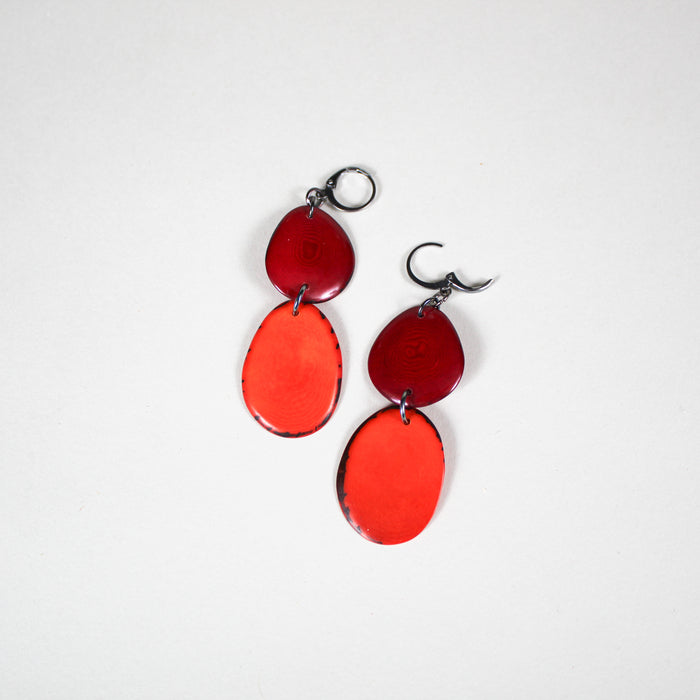 Two/Color Tagua Disc Earrings