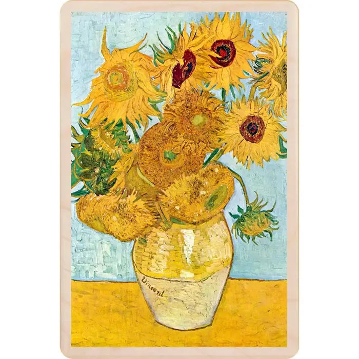 "Van Gogh Sunflowers" Wooden Postcard