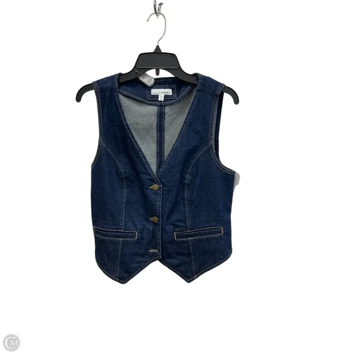 Vest Other By Loft In Blue Denim, Size: S