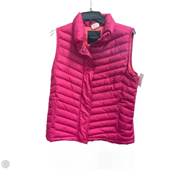 Vest Puffer & Quilted By Talbots In Pink, Size: M